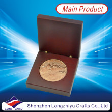 Round Golf Sports Champion Award Metal Copper Coin Custom Badge Medallion 2d Coins for Commemorative (LZY1300008)